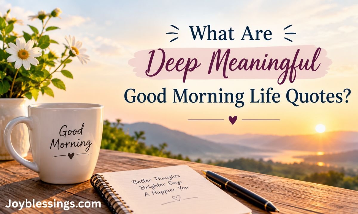 What Are Deep Meaningful Good Morning Life Quotes